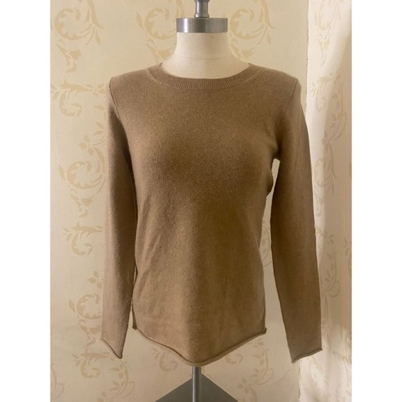 J.Crew Italian 100% Cashmere Beige Sweater Ladies Small - Picture 1 of 4